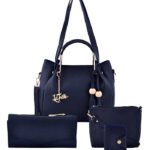 LaFille Women Blue Hand-held Bag  (Pack of: 4)