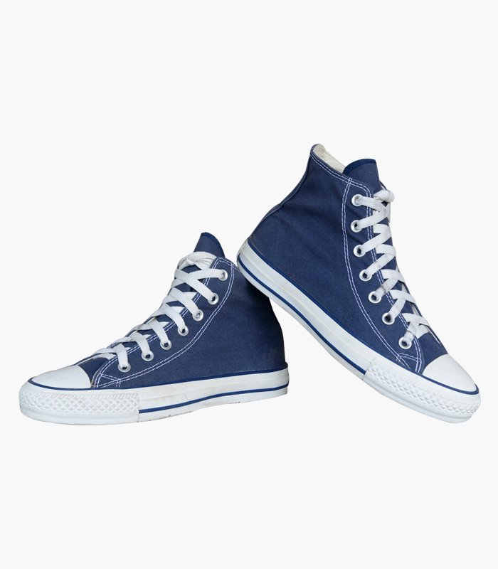 Men Blue Mid-Top Sneakers