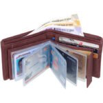 Men Brown Artificial Leather Money Clip  (10 Card Slots)