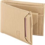 Men Casual Beige Artificial Leather Wallet  (8 Card Slots)