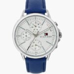 Navy Blue-Silver-White Analog Watch