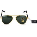 UV Protection Aviator Sunglasses (Free Size)  (Golden, Black)