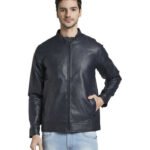 PARX Full Sleeve Textured Men Leather Jacket