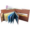 Men Casual, Formal Tan Artificial Leather Wallet  (10 Card Slots)