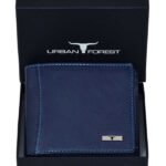 Men Blue Genuine Leather Wallet  (6 Card Slots)