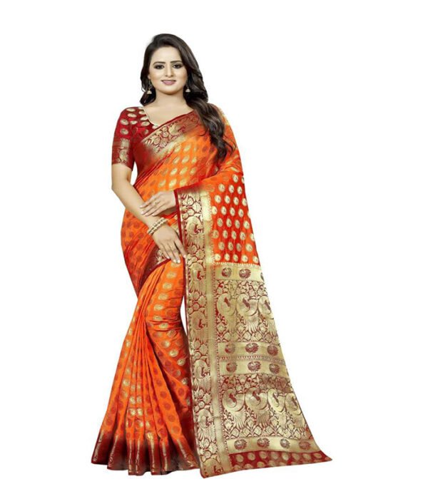 Embellished Kanjivaram Cotton Silk Saree